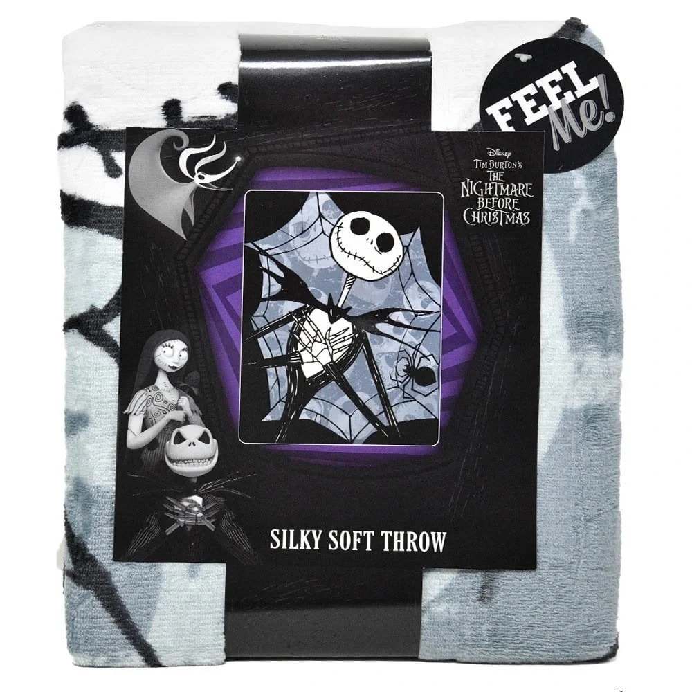 Nightmare Before Christmas Jack Skellington Silky Soft Throw Blanket, 46